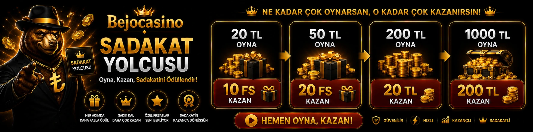 %10 Kayıp Bonusu - Bejocasino
