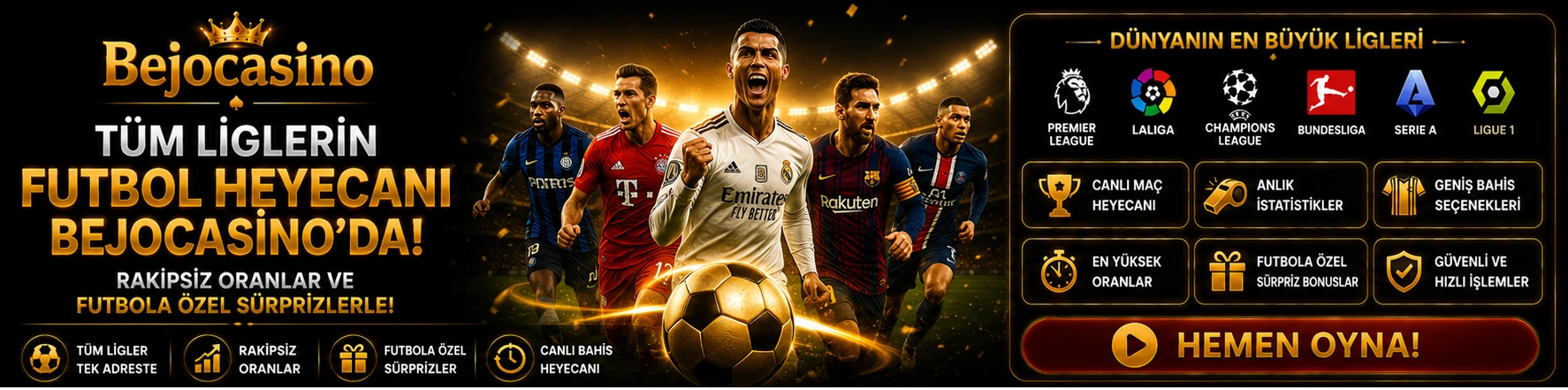 Bejocasino Futbol Bahisleri - Tüm Liglerin Heyecanı